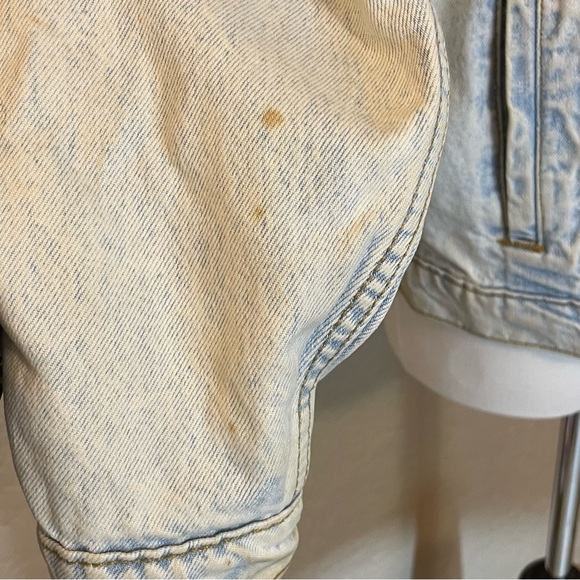 Hard Rock Cafe Retro Vintage Acid Wash 90's Denim Jacket Cancun Size M - Picture 7 of 13